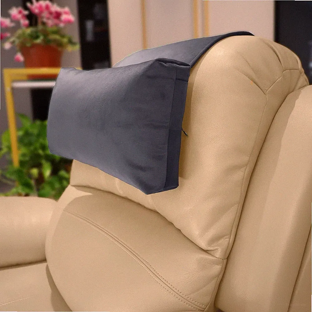 Adjustable Headrest Pillow for Recliners and Armchairs - Medium, Gray