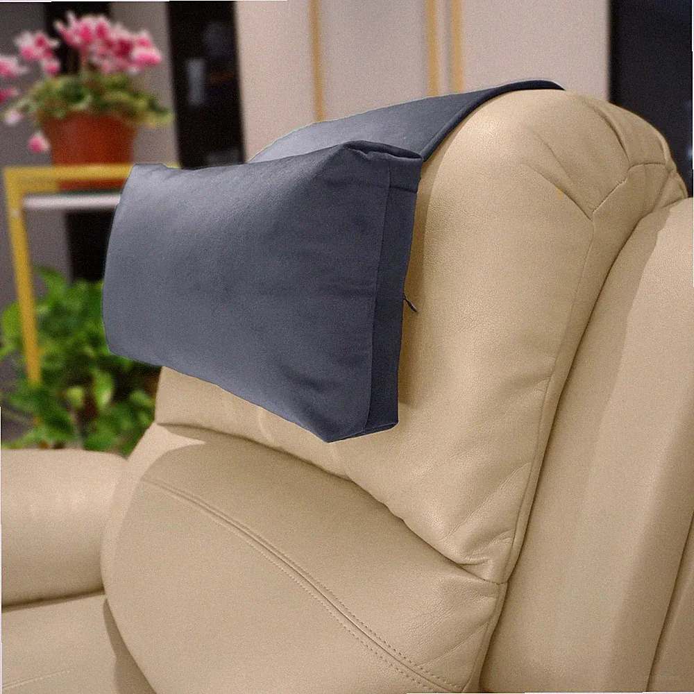 AmazeCov Adjustable Headrest Pillow for Recliners and Armchairs Medium, Gray