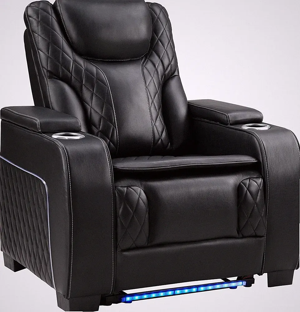 EBELLO Power Recliner Chair w/ Adjustable Headrest, Dual Motor Electric Recliner