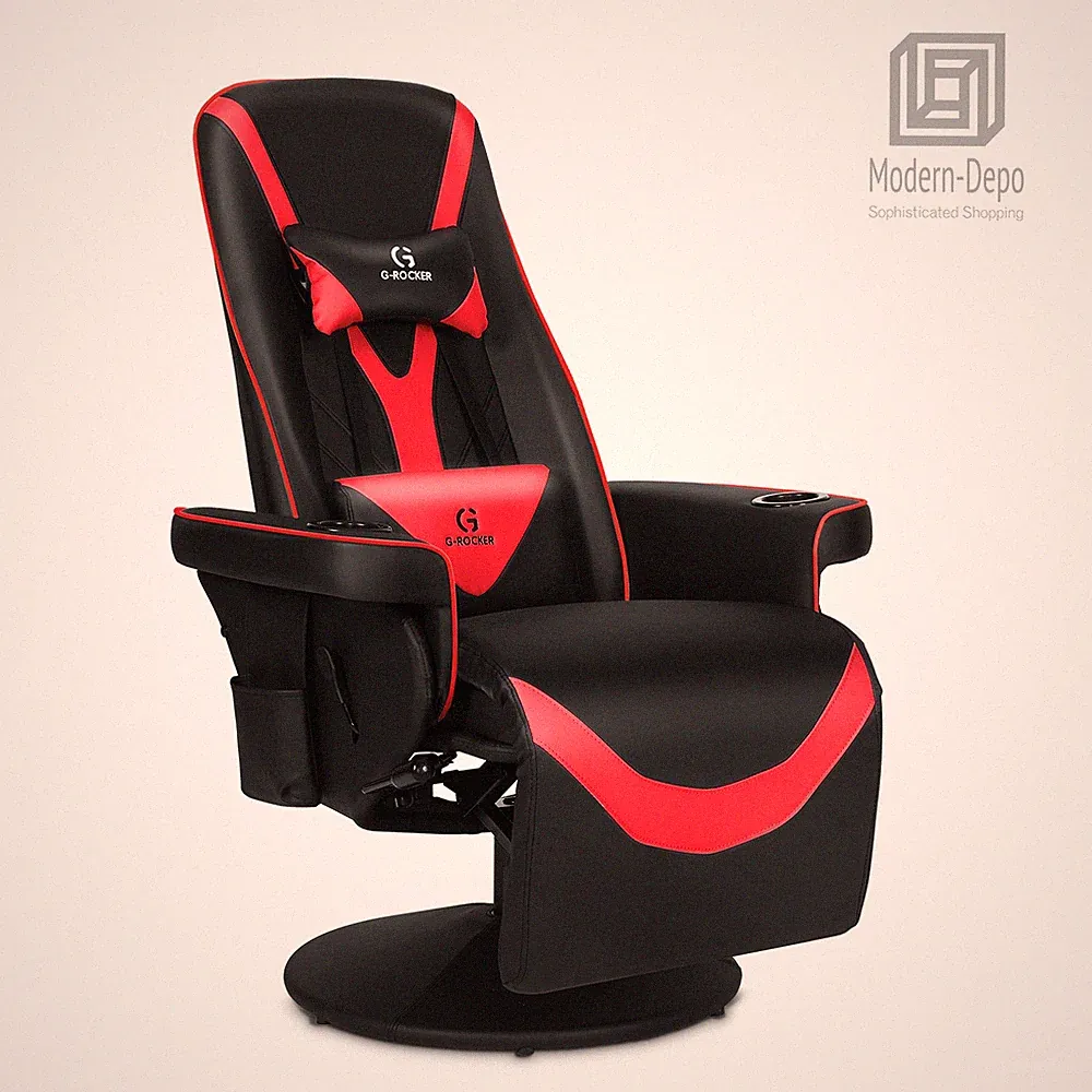Racing Gaming Chair Swivel Recliner Chairs with Headrest Footrest Lumbar Support